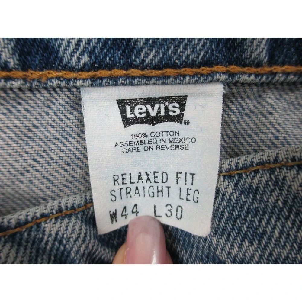 VINTAGE Levi's 553 Pants Mens 44 Blue Denim Jeans Relaxed Fit Straight 44X30*‎